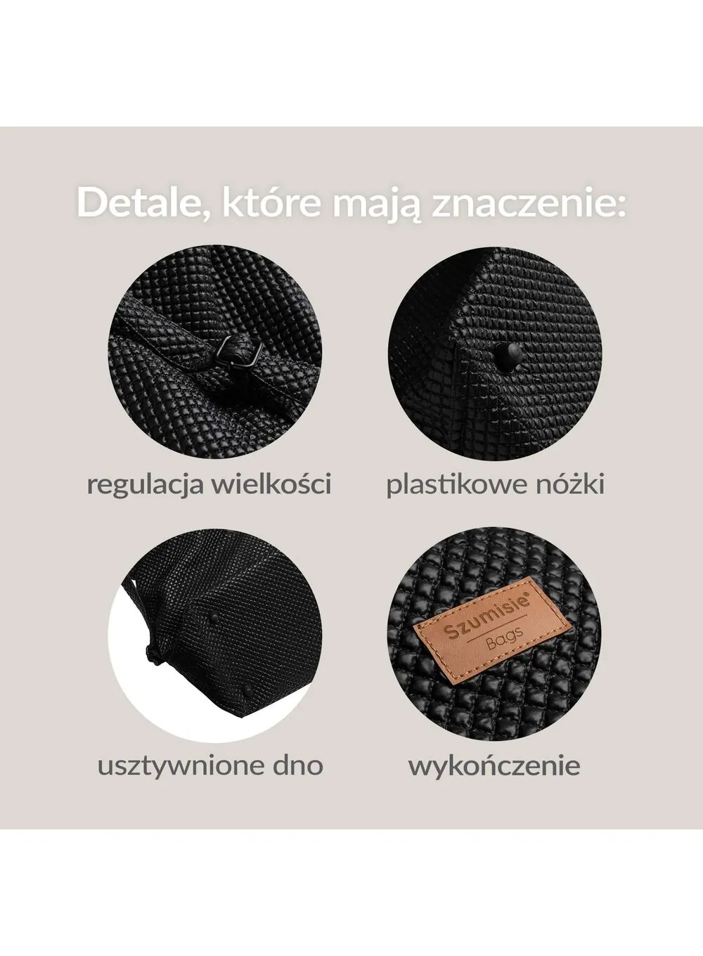 Szumisie® Torba dla mamy - Czarny