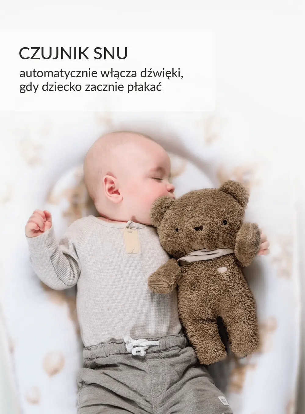 Szumisie® - miś 5w1 z lampką - brąz
