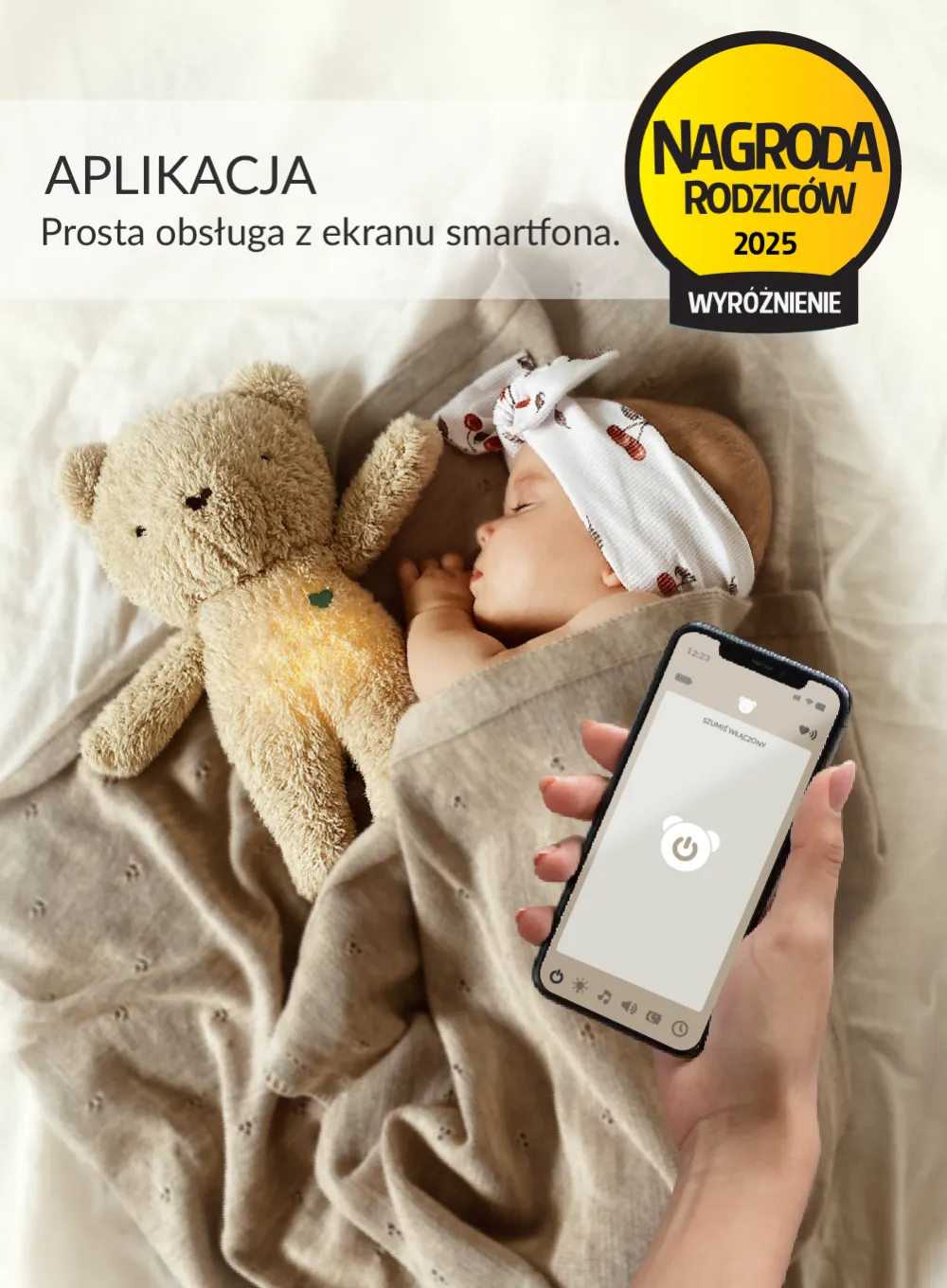 Szumisie Miś beż mechanizm APP
