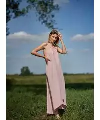 Szumisie® Sukienka muślinowa długa różowa